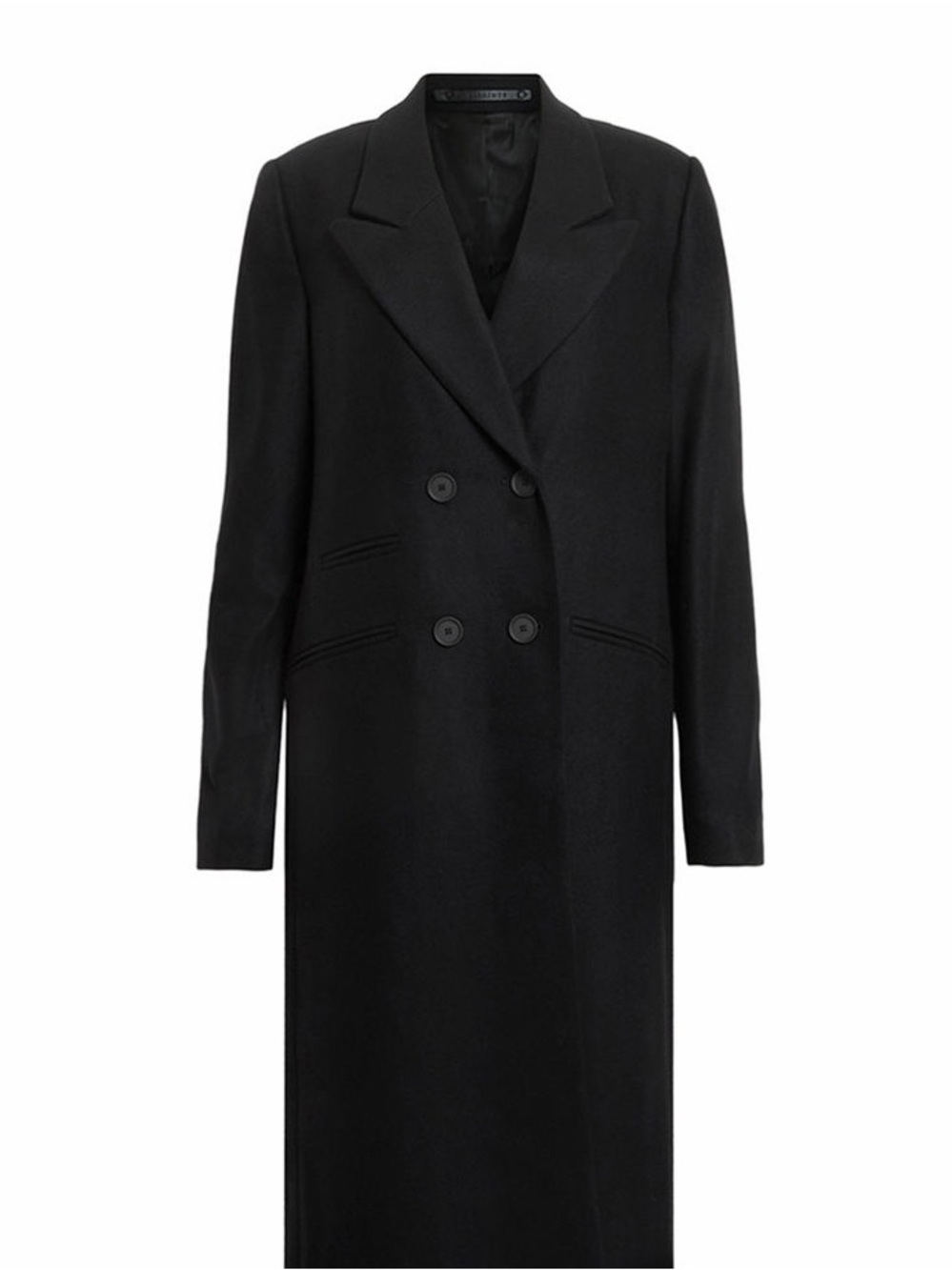 AllSaints Astrid Kuma Coat in Black